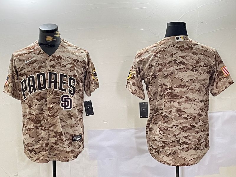 Men San Diego Padres Blank Camo Fashion 2024 Nike MLB Jersey style 2